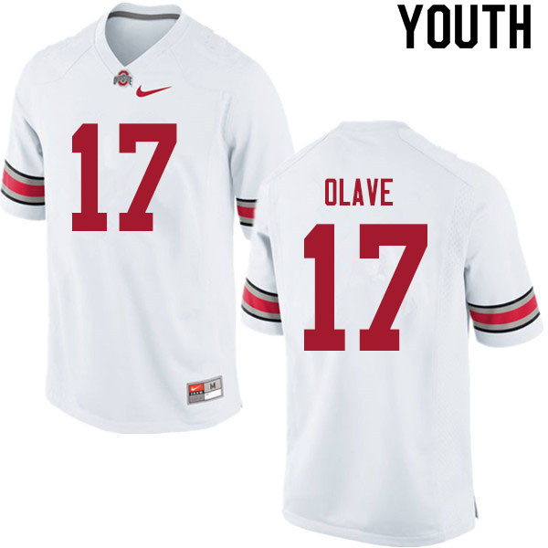Youth #17 Chris Olave Ohio State Buckeyes College Football Jerseys Sale-White